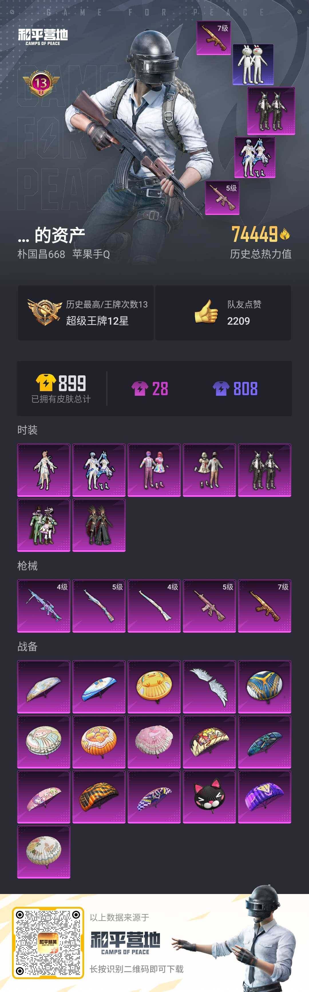 HPLE3269267和平精英账号详情图2