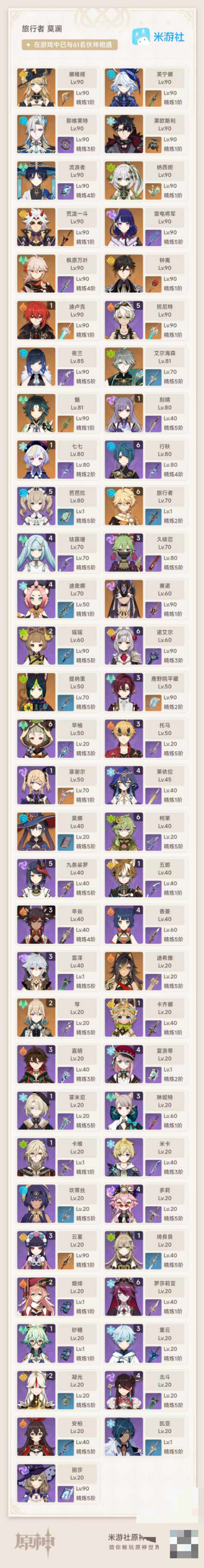YSEY34030原神账号详情图4 YSEY34030原神账号详情图4