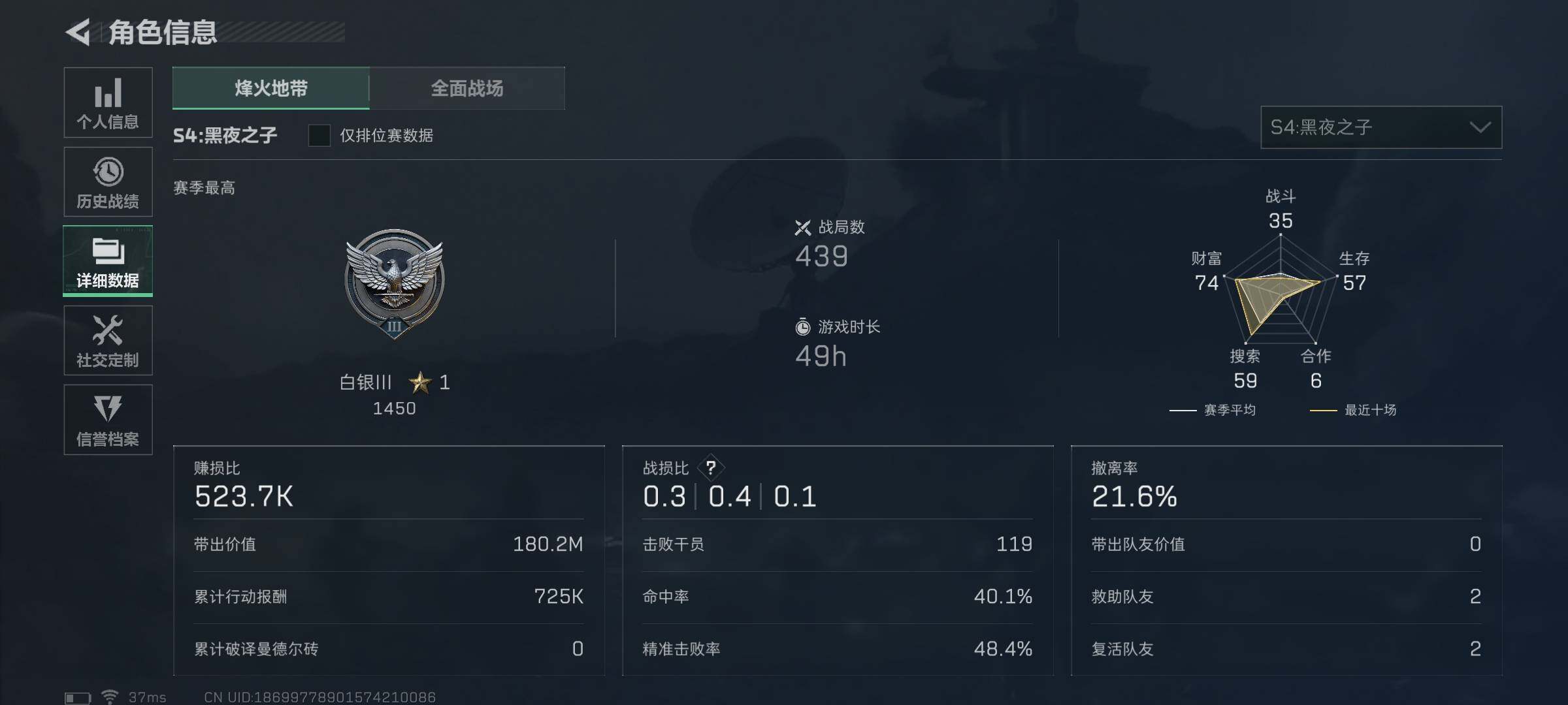 SJZEY36932三角洲行动账号详情图2 SJZEY36932三角洲行动账号详情图2