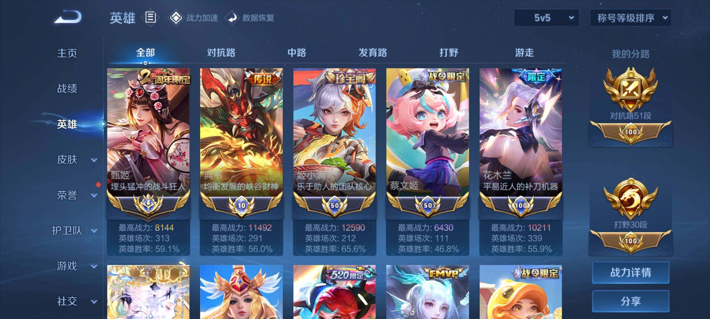 WZYXS3202642王者荣耀账号详情图3