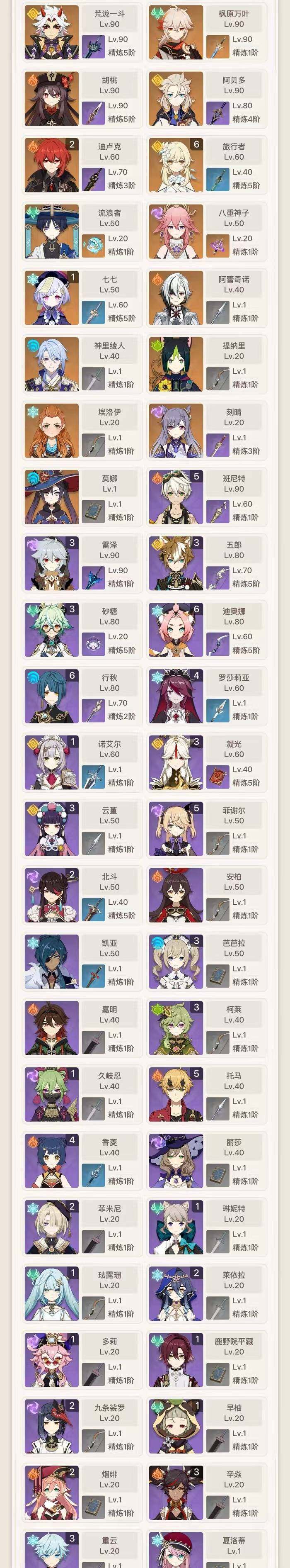 YSEY34050原神账号详情图3 YSEY34050原神账号详情图3