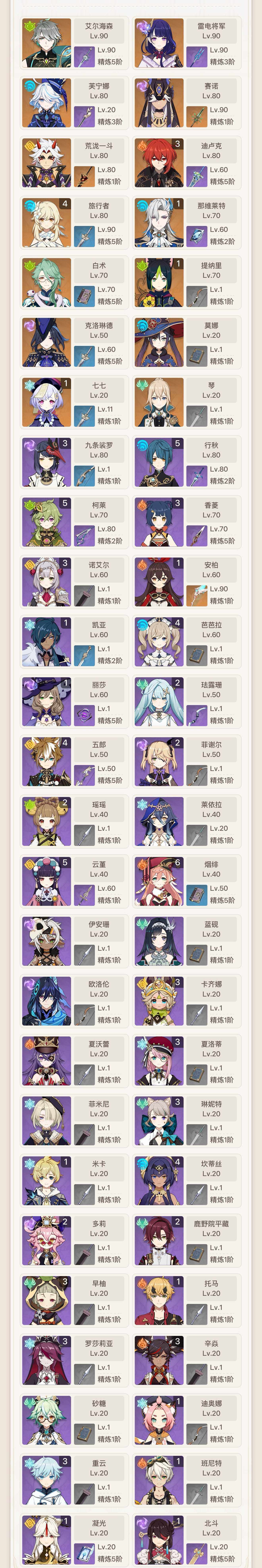 YSEY34082原神账号详情图3 YSEY34082原神账号详情图3