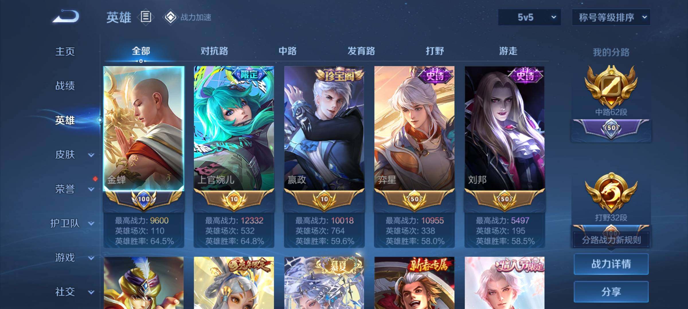 WZYXS3202646王者荣耀账号详情图3