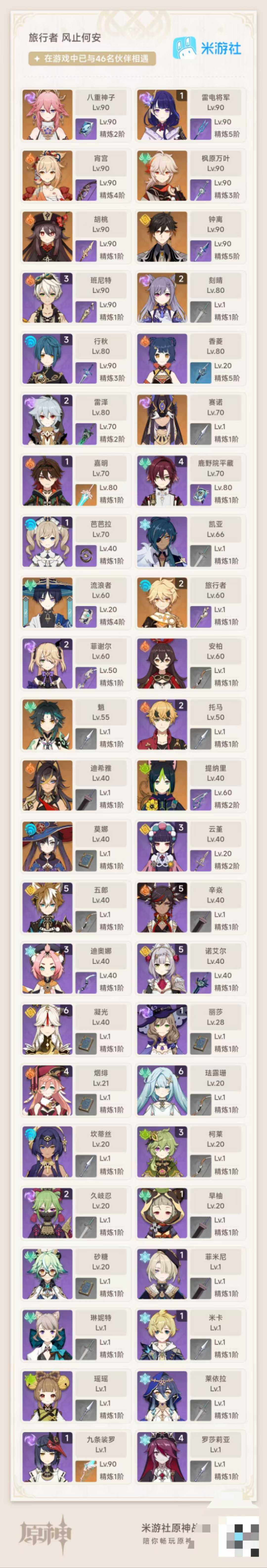 YSEY34245原神账号详情图5 YSEY34245原神账号详情图5