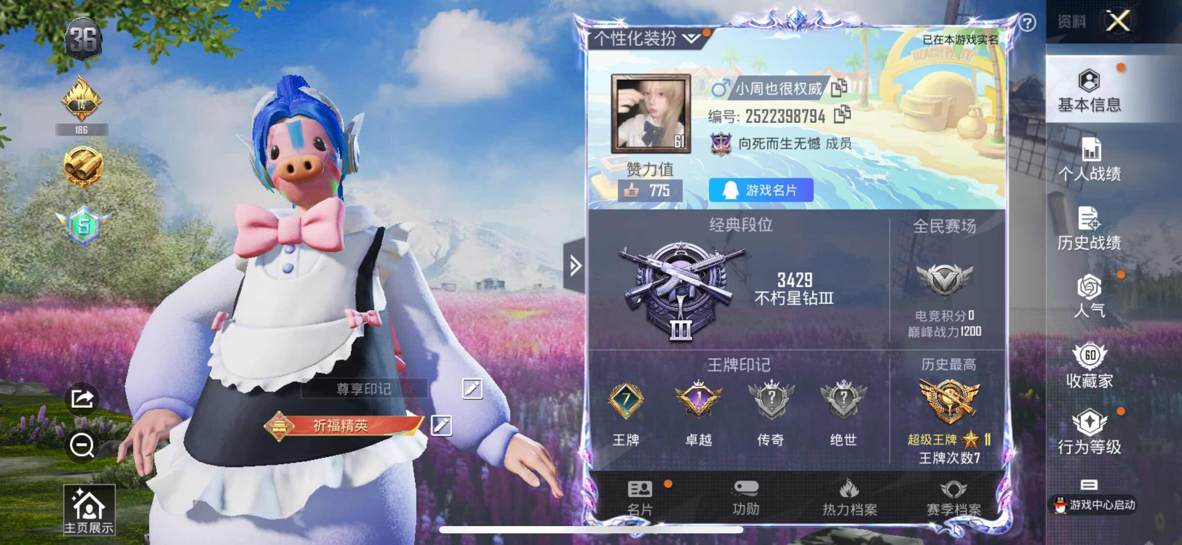 HPYXS3286832和平精英账号详情图2 HPYXS3286832和平精英账号详情图2