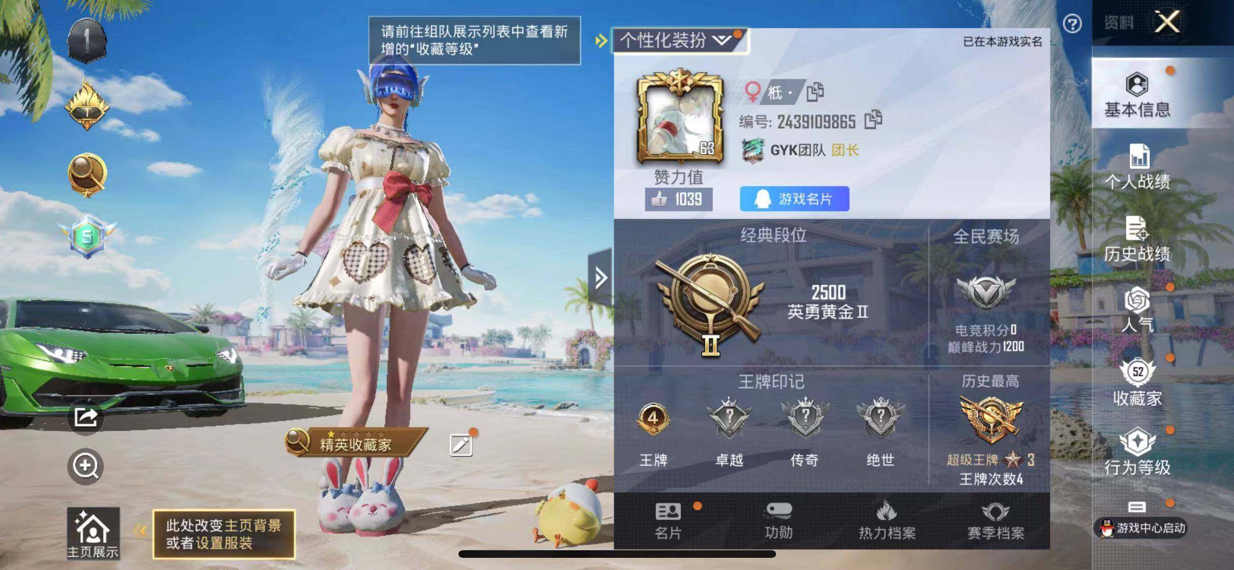 HPYXS3288095和平精英账号详情图2 HPYXS3288095和平精英账号详情图2