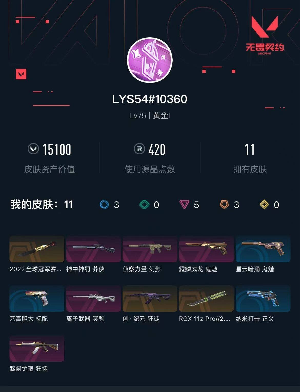WWQXL36629无畏契约账号详情图4 WWQXL36629无畏契约账号详情图4