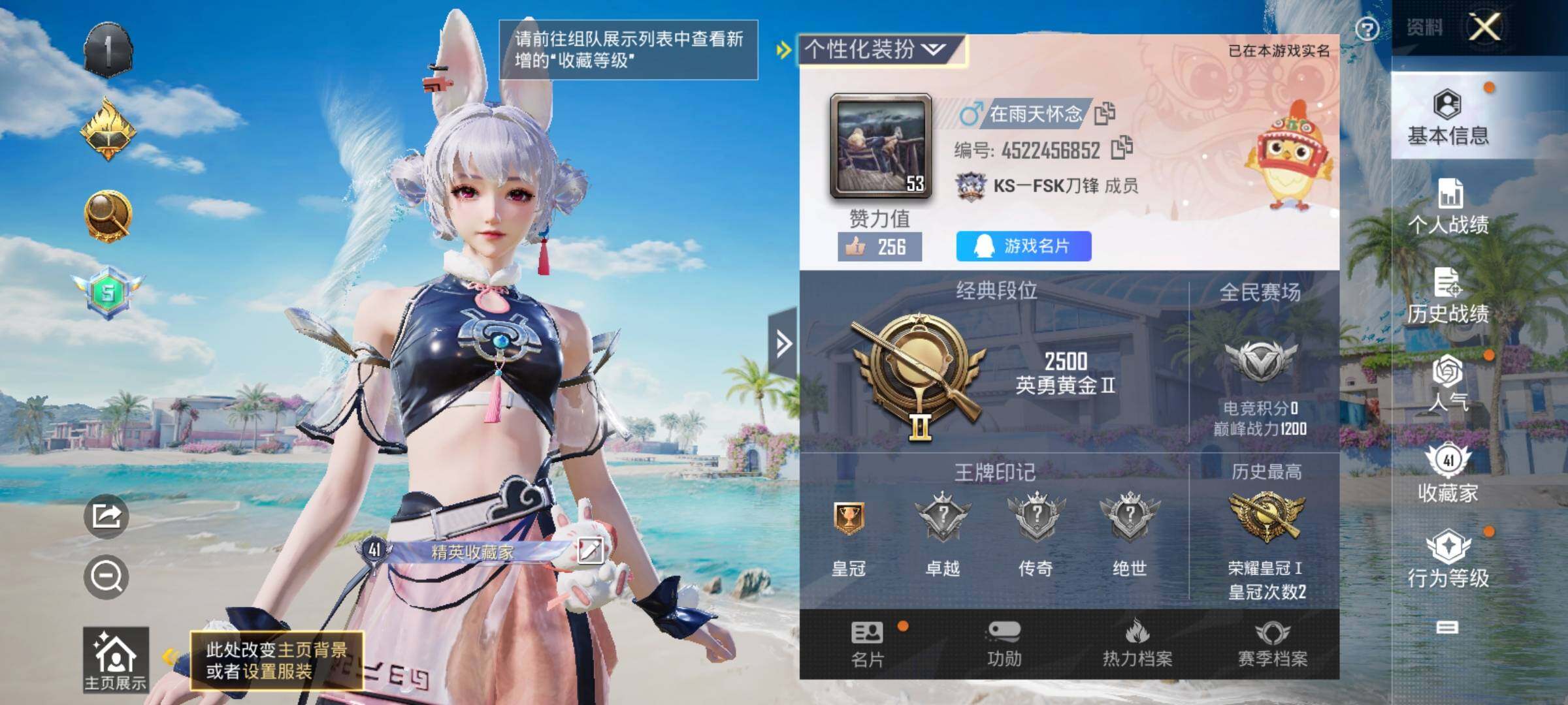 HPJZ3277802和平精英账号详情图5 HPJZ3277802和平精英账号详情图5