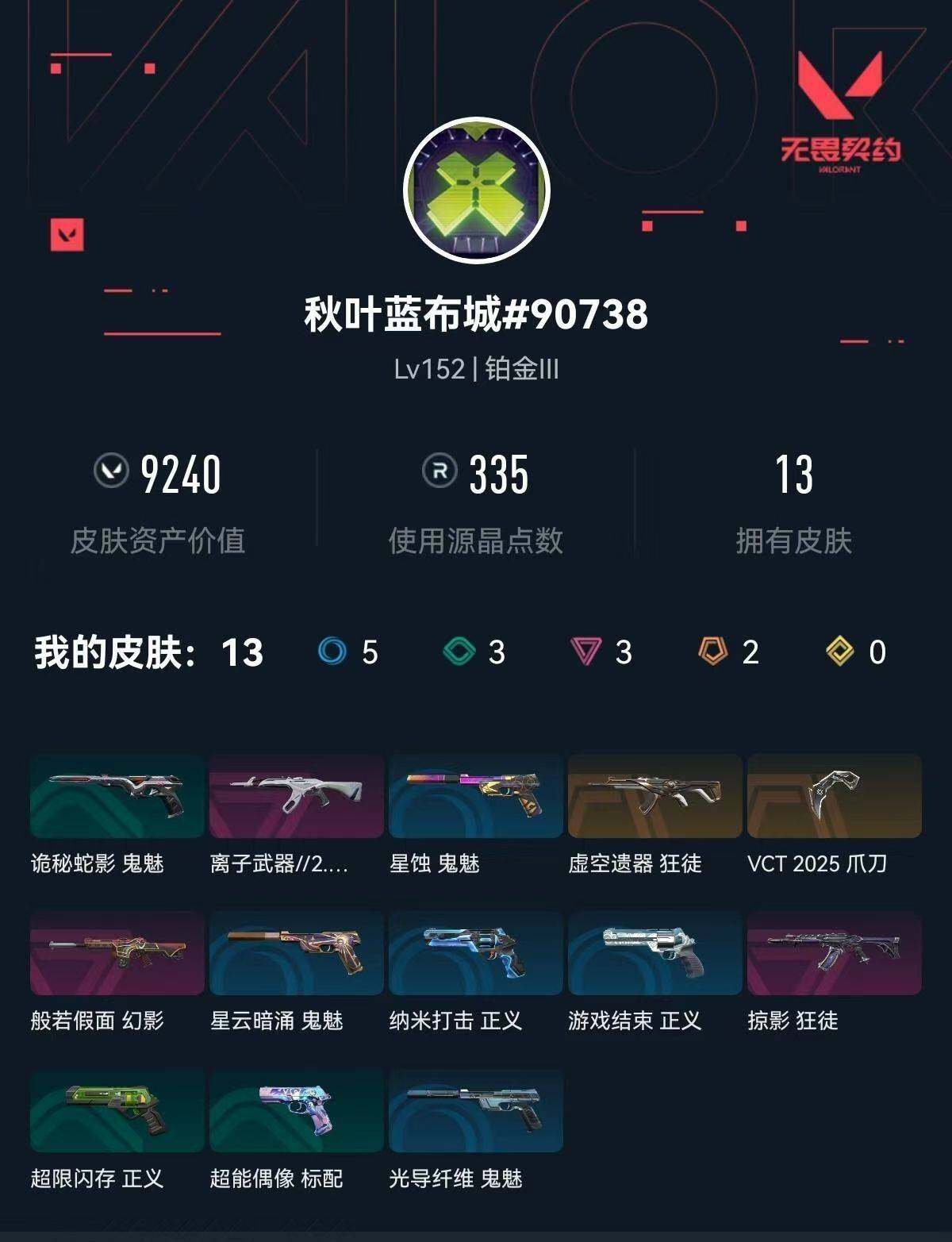 WWQXL36862无畏契约账号详情图2