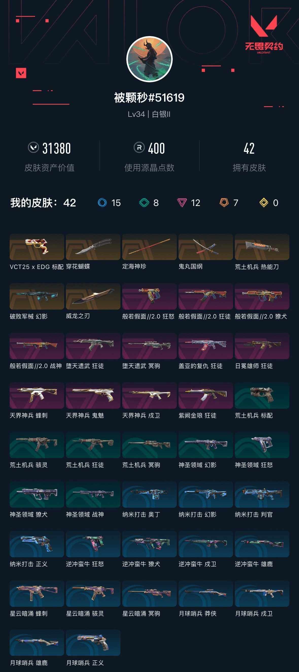 WWQXL36925无畏契约账号详情图2 WWQXL36925无畏契约账号详情图2