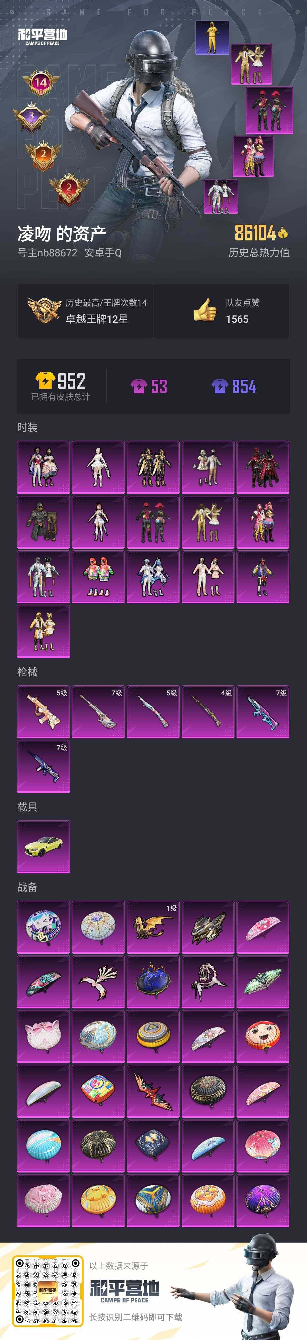 HPLX3279304和平精英账号详情图2 HPLX3279304和平精英账号详情图2