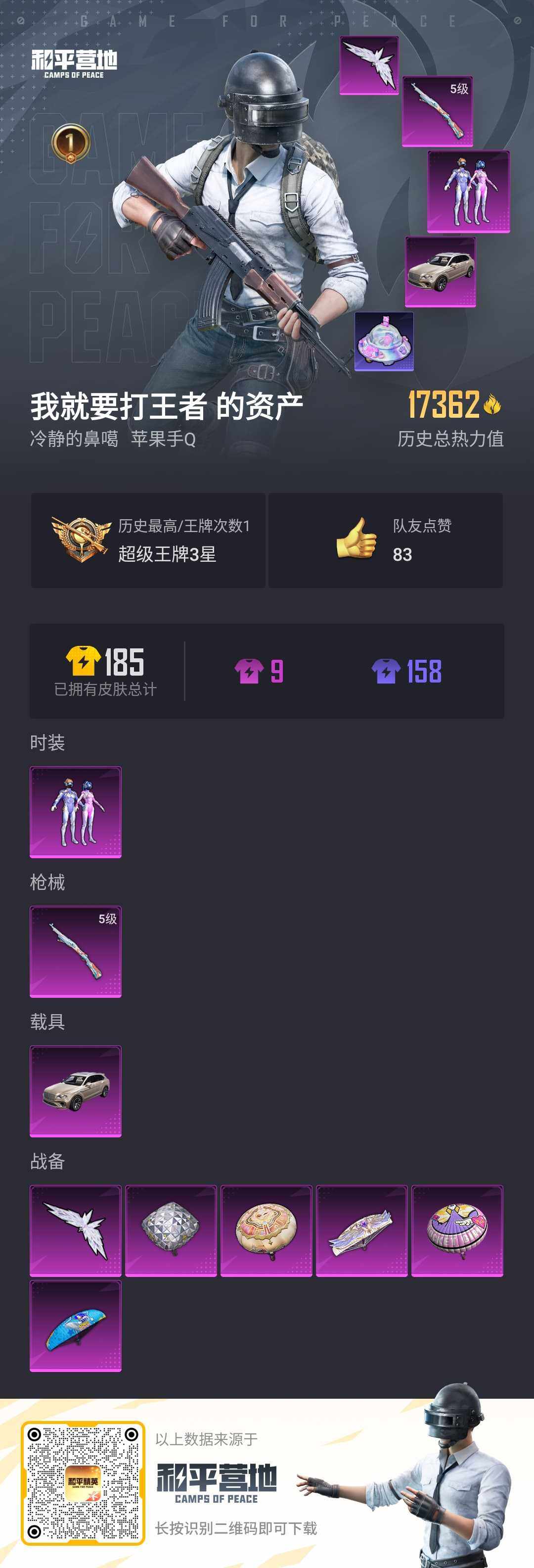 HPLE3278192和平精英账号详情图2 HPLE3278192和平精英账号详情图2