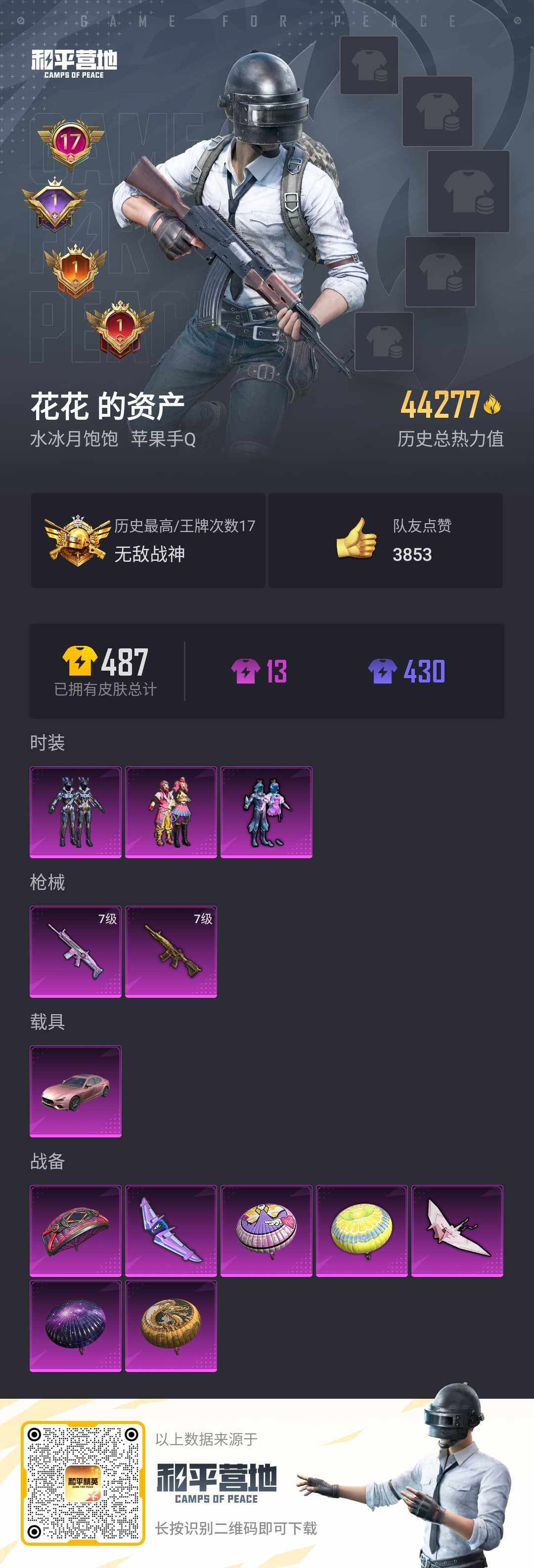 HPLX3278703和平精英账号详情图2 HPLX3278703和平精英账号详情图2