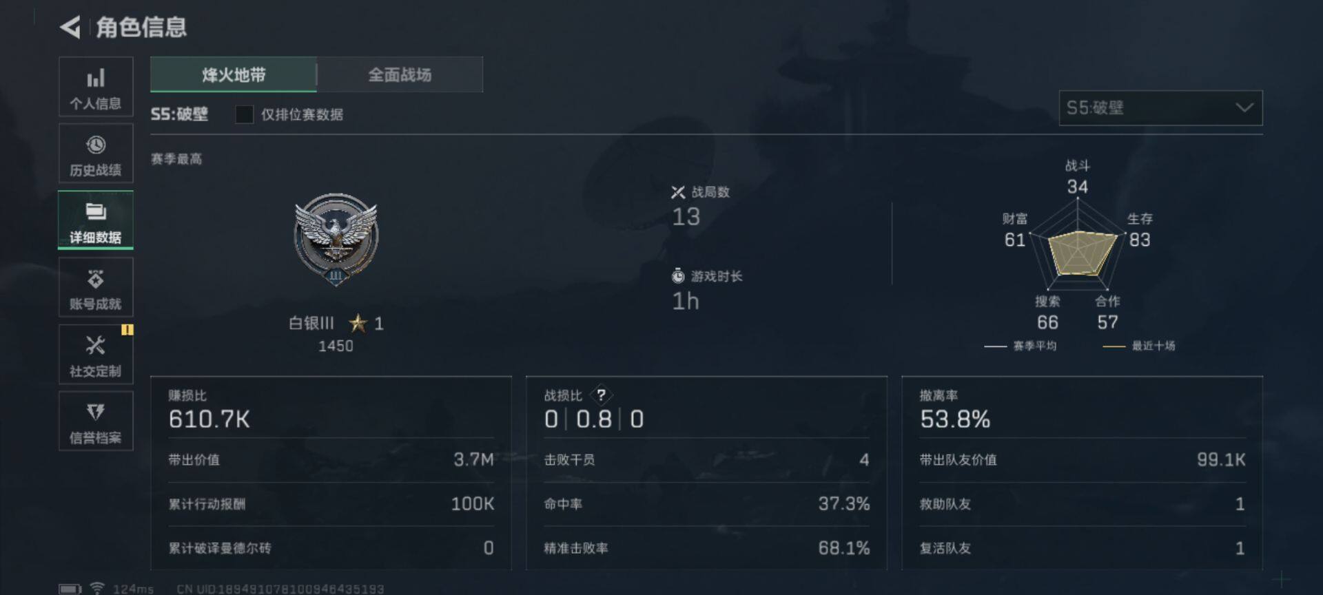 SJZEY38656三角洲行动账号详情图2 SJZEY38656三角洲行动账号详情图2