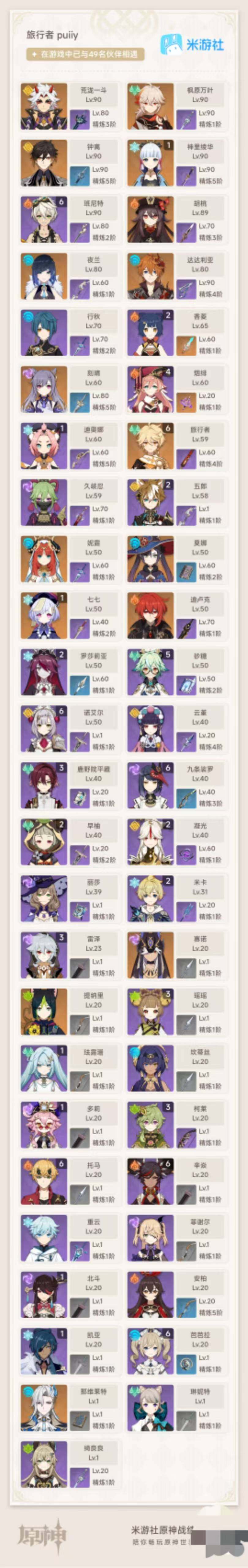 YSEY34763原神账号详情图4 YSEY34763原神账号详情图4