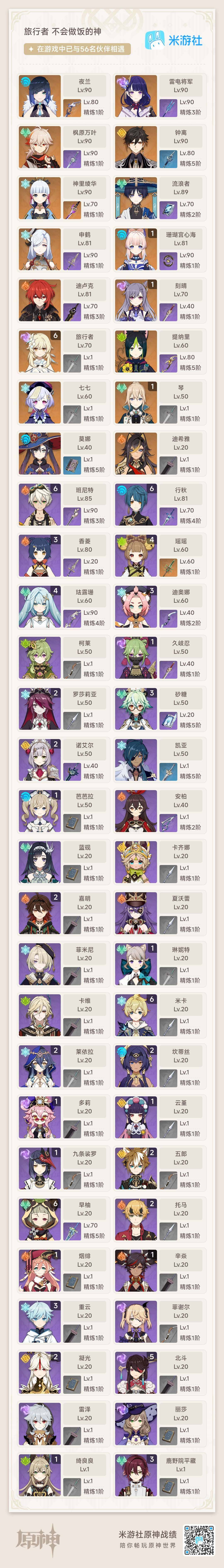 YSEY34769原神账号详情图8 YSEY34769原神账号详情图8