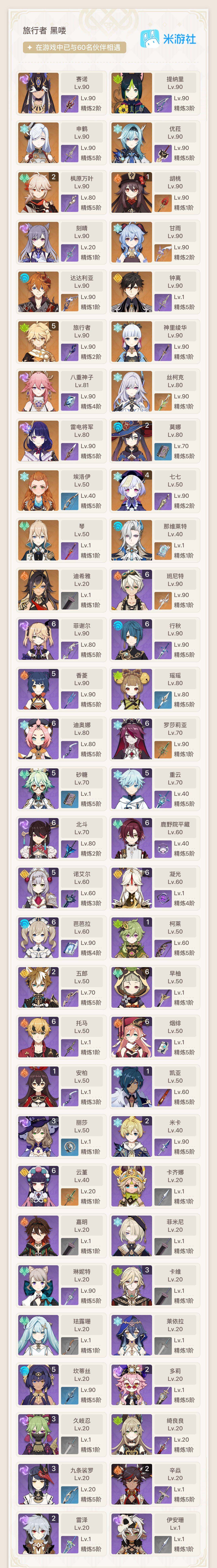 YSEY34828原神账号详情图7 YSEY34828原神账号详情图7