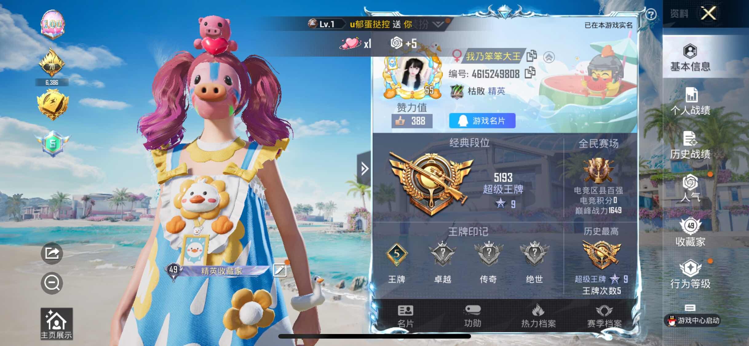 HPYXS3289196和平精英账号详情图2