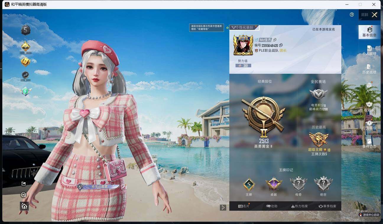 HPLE3280342和平精英账号详情图3