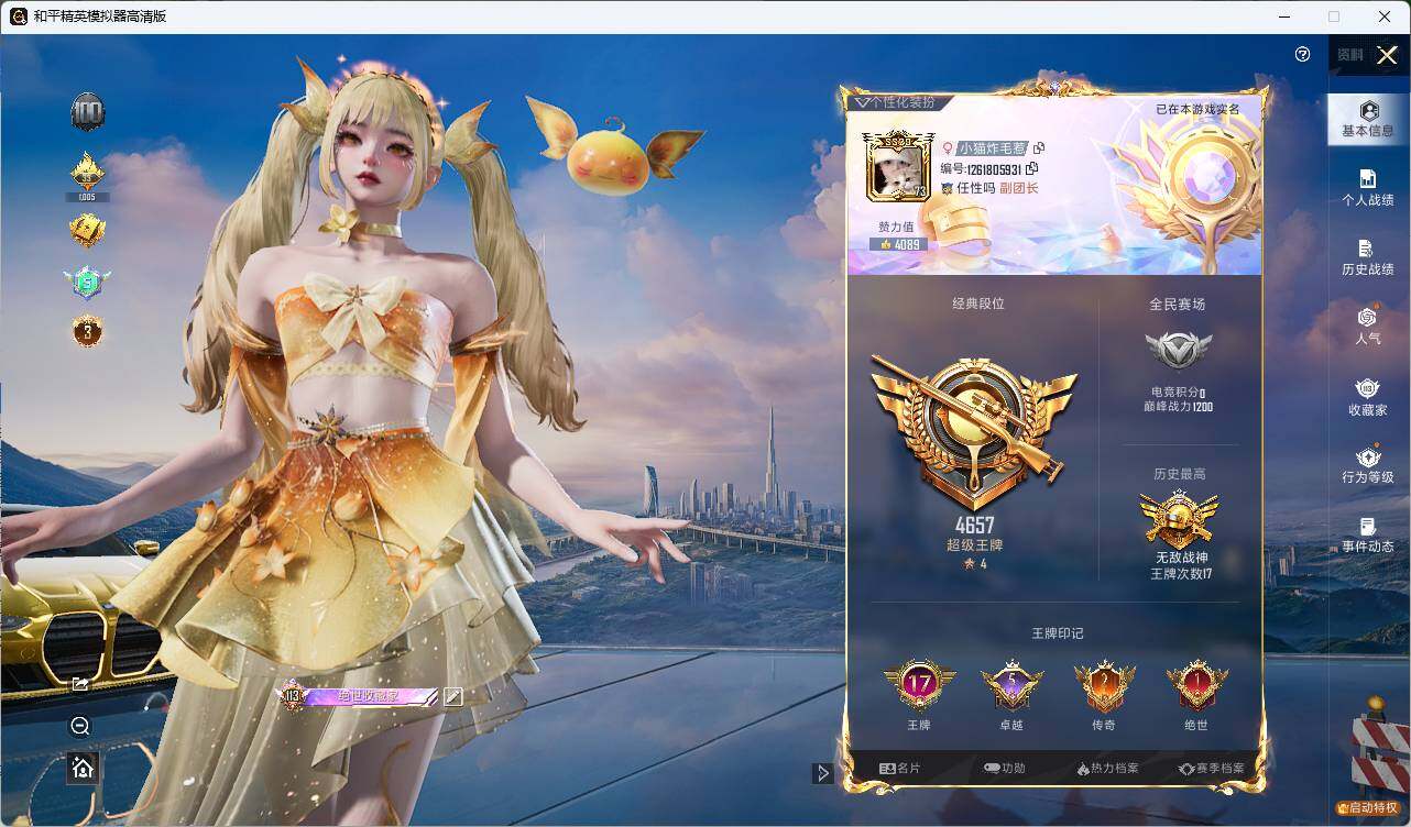 HPLE3283932和平精英账号详情图3
