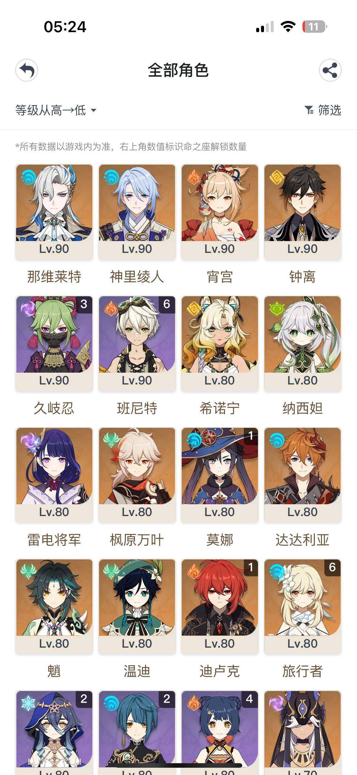 YSEY34934原神账号详情图3 YSEY34934原神账号详情图3