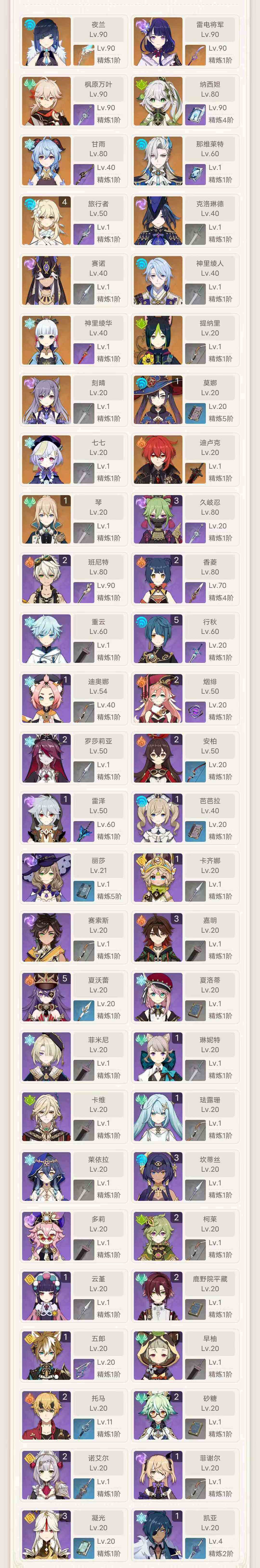 YSEY35437原神账号详情图3 YSEY35437原神账号详情图3