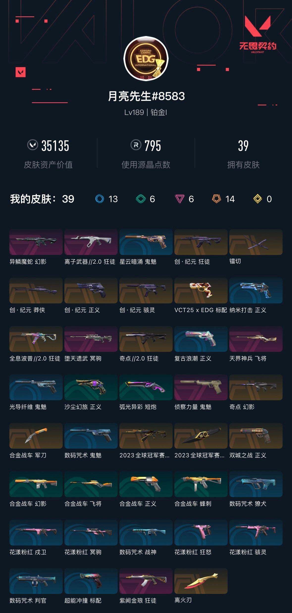 WWQXL37657无畏契约账号详情图2 WWQXL37657无畏契约账号详情图2