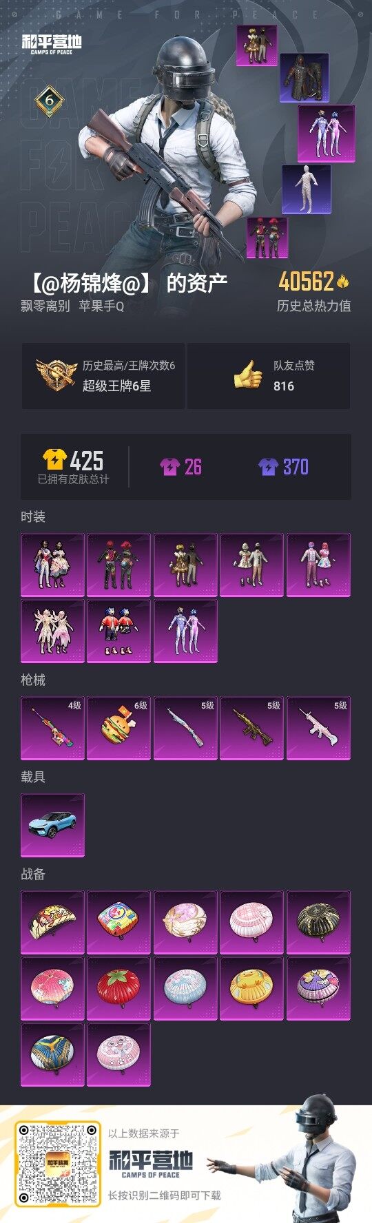 HPLE3281605和平精英账号详情图2 HPLE3281605和平精英账号详情图2