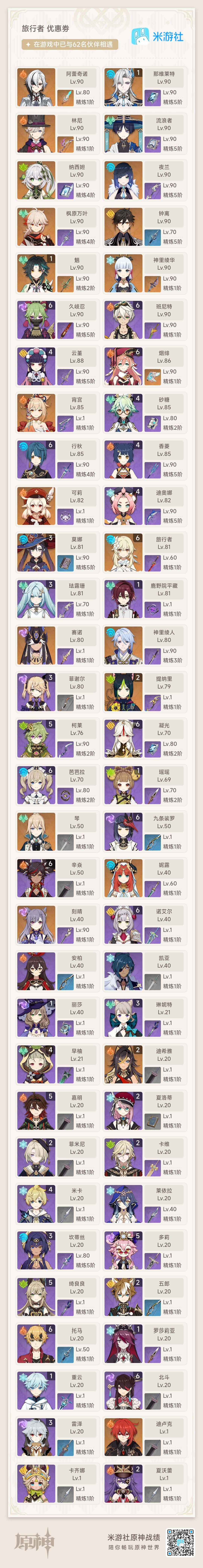 YSEY35580原神账号详情图4 YSEY35580原神账号详情图4