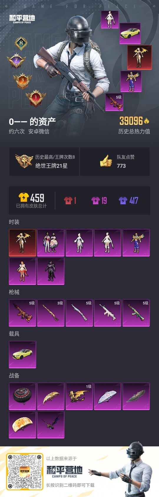 HPLE3282009和平精英账号详情图2