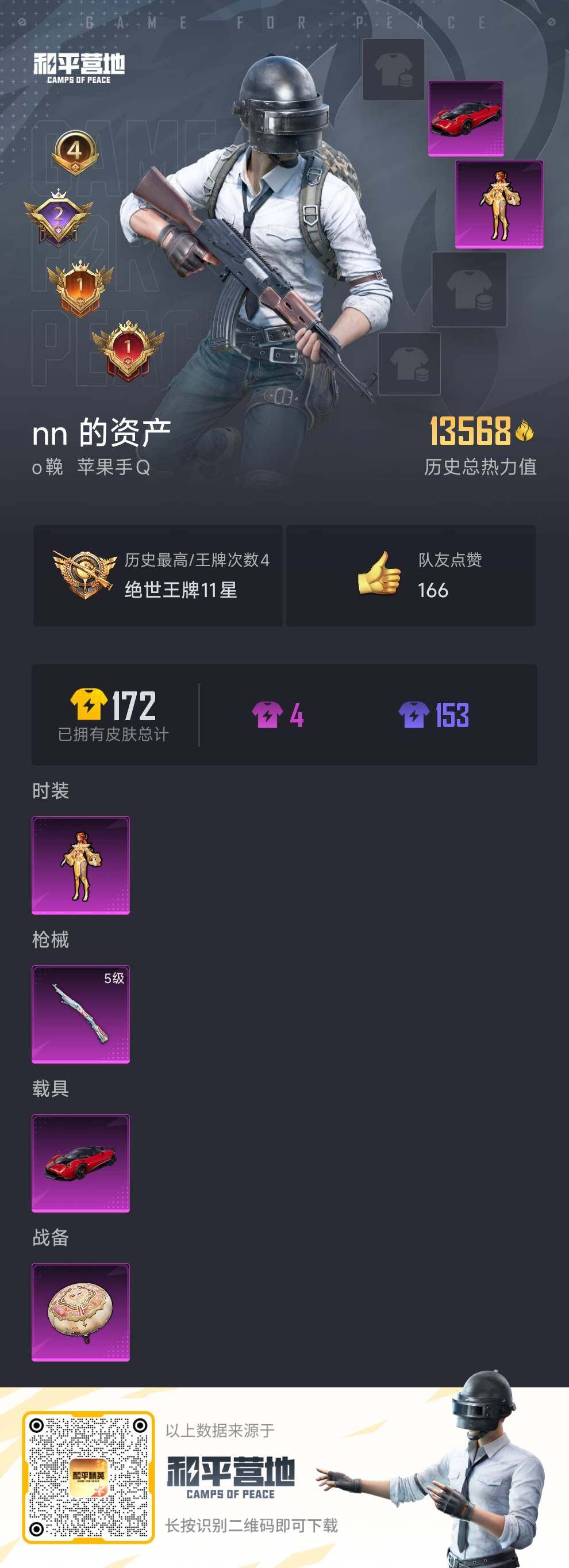 HPEY3282099和平精英账号详情图3 HPEY3282099和平精英账号详情图3