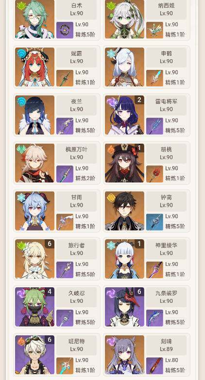 YSEY35657原神账号详情图7 YSEY35657原神账号详情图7