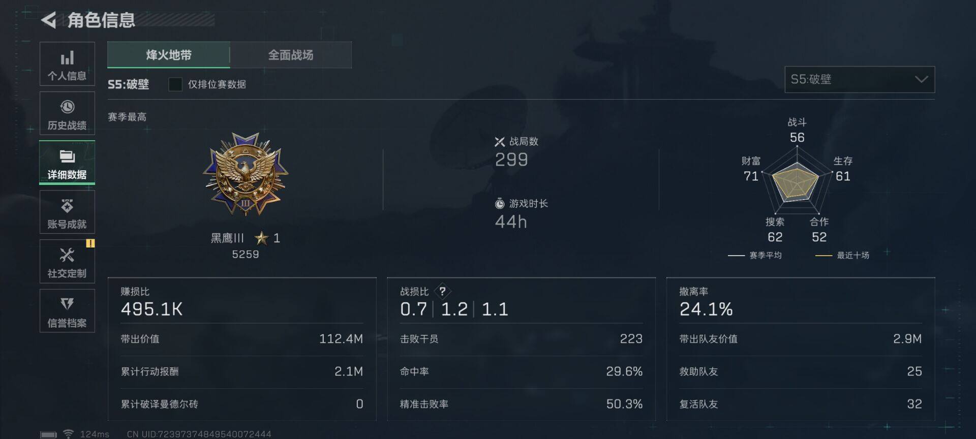 SJZEY39952三角洲行动账号详情图5