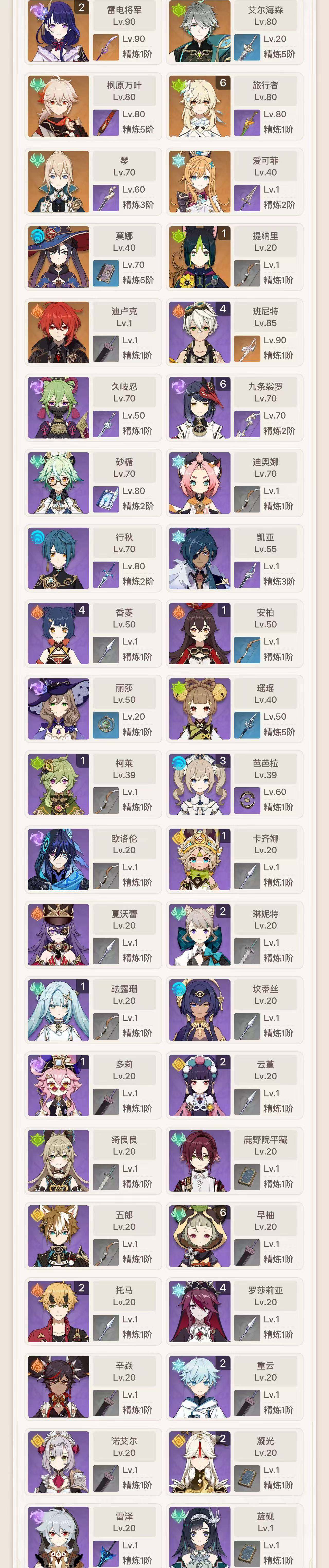 YSEY35761原神账号详情图3 YSEY35761原神账号详情图3