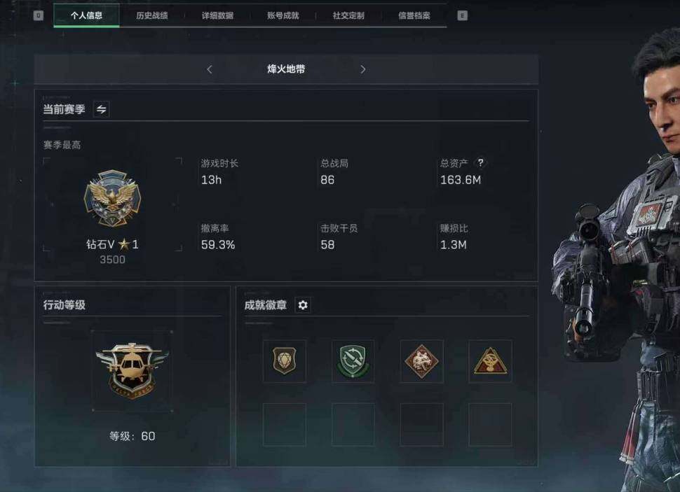 三角洲行动账号QQ【SJZF2126】总资产(M)：163M/哈夫币(K)：11K/哈夫币(K)：11K/传说枪皮数：2/威龙-飞虎/飞虎捆绑包/SMG45冲锋枪-骑士/G18-飞虎
