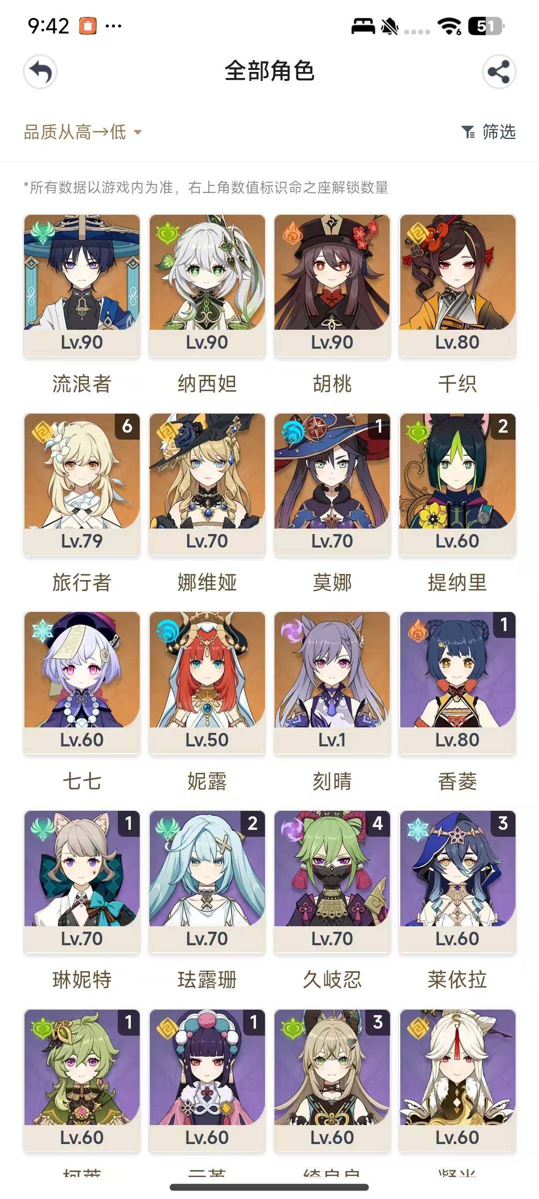 YSEY35827原神账号详情图3 YSEY35827原神账号详情图3
