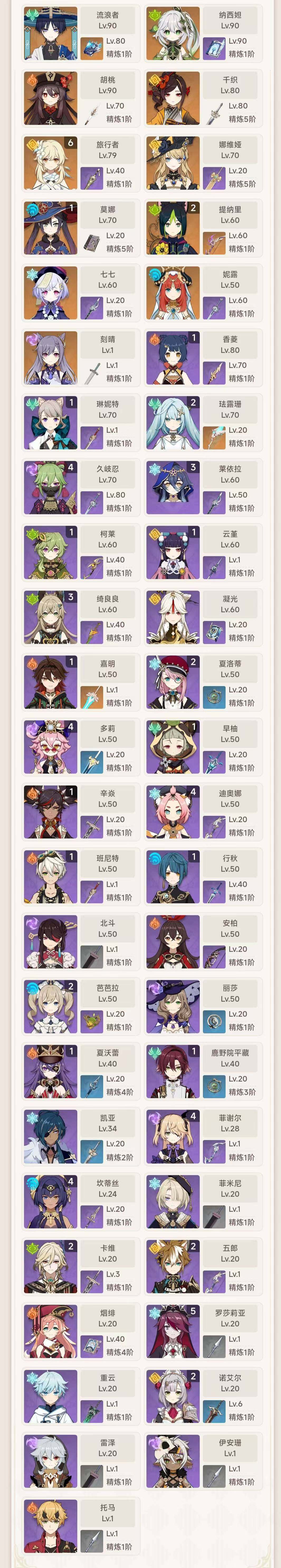 YSEY35827原神账号详情图4 YSEY35827原神账号详情图4