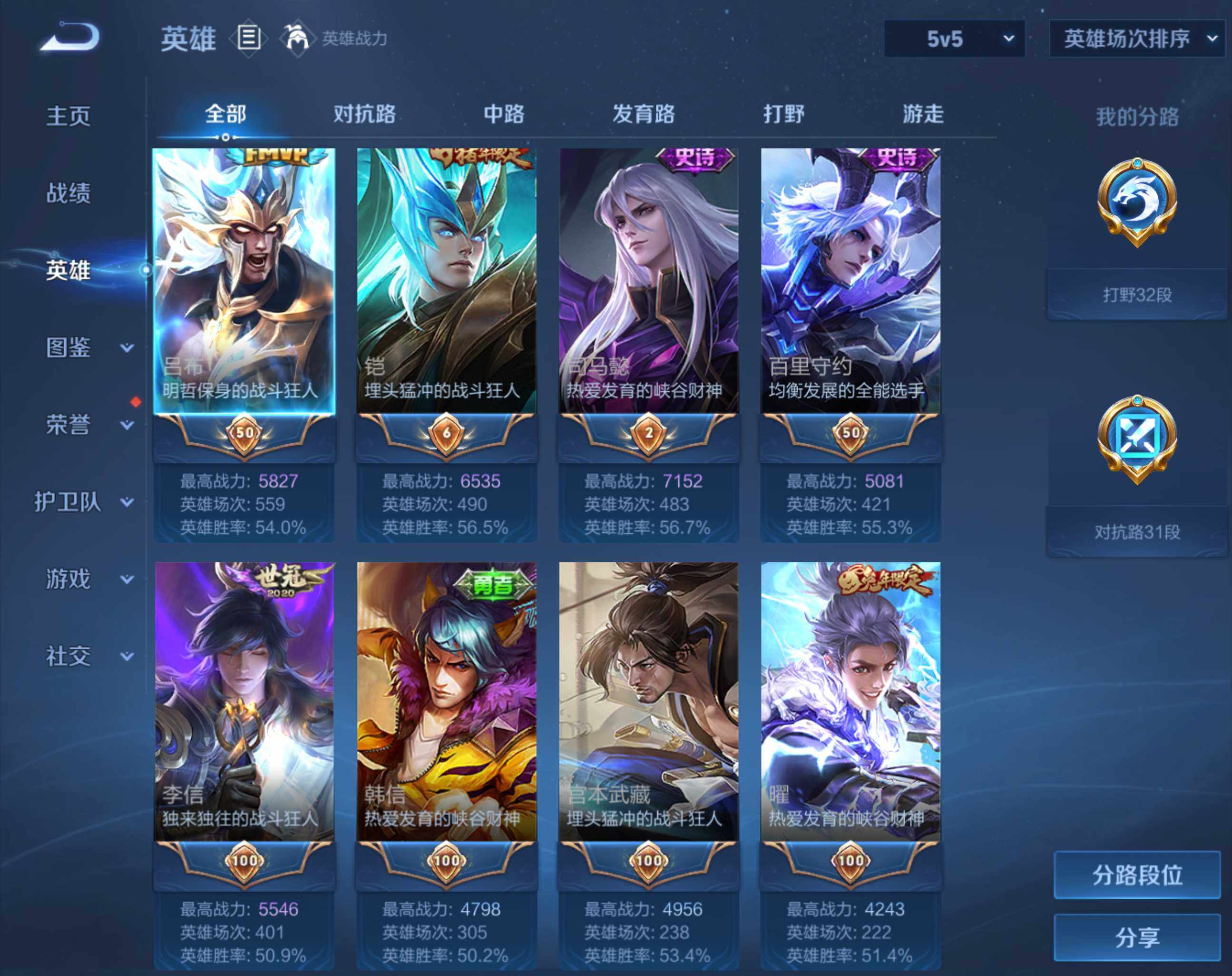 WZHJJ3207112王者荣耀账号详情图2