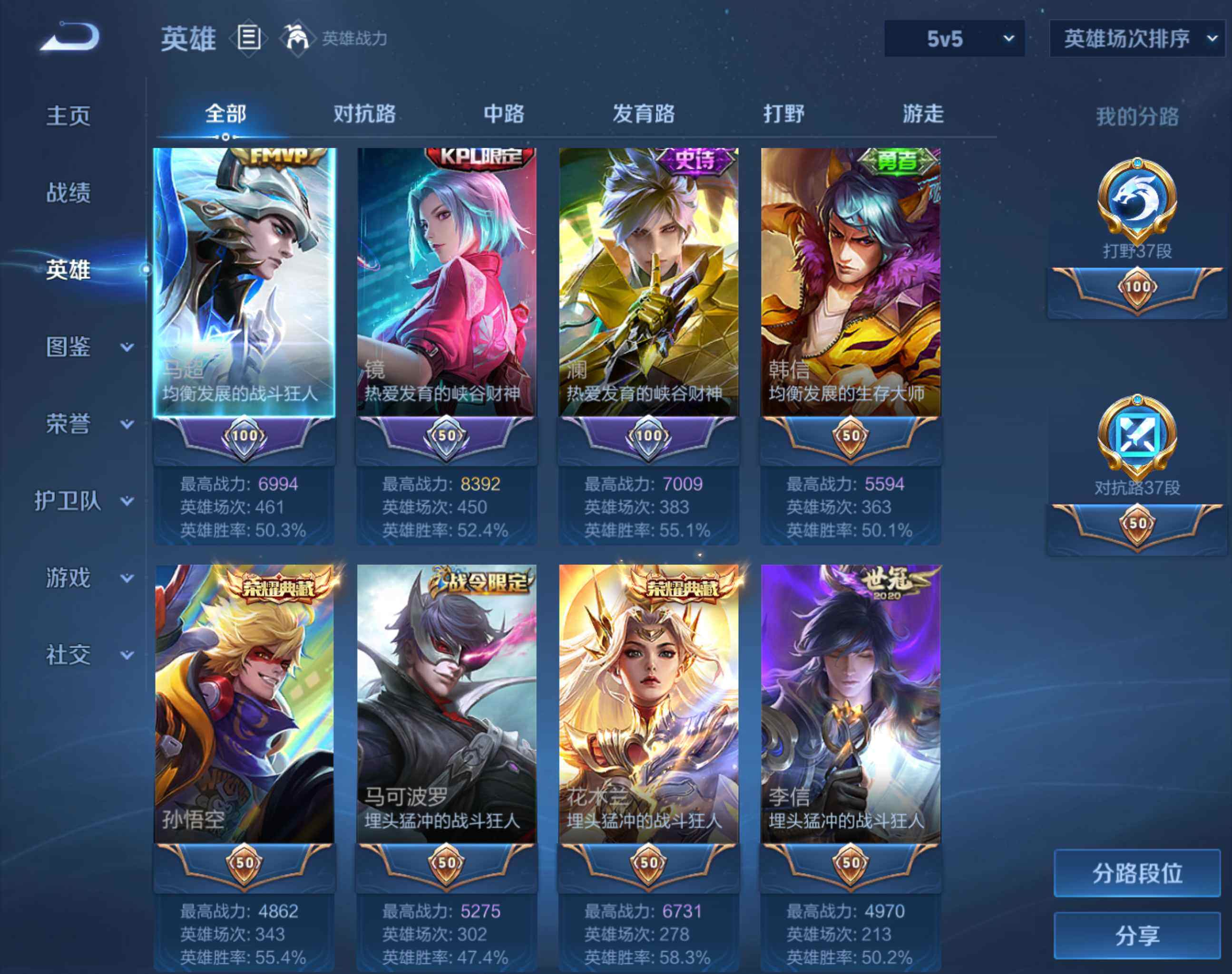 WZHJJ3207103王者荣耀账号详情图2