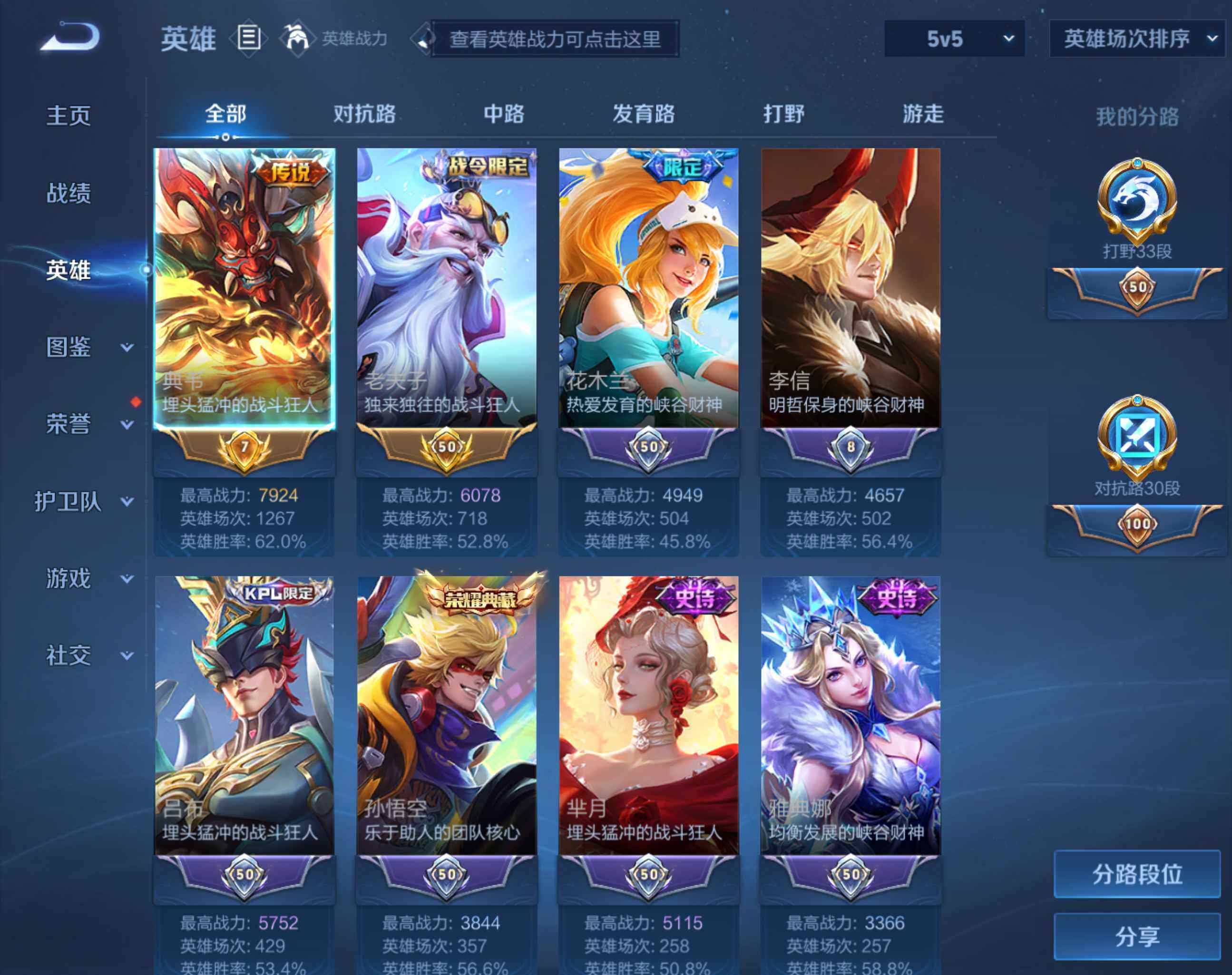 WZHJJ3207089王者荣耀账号详情图2