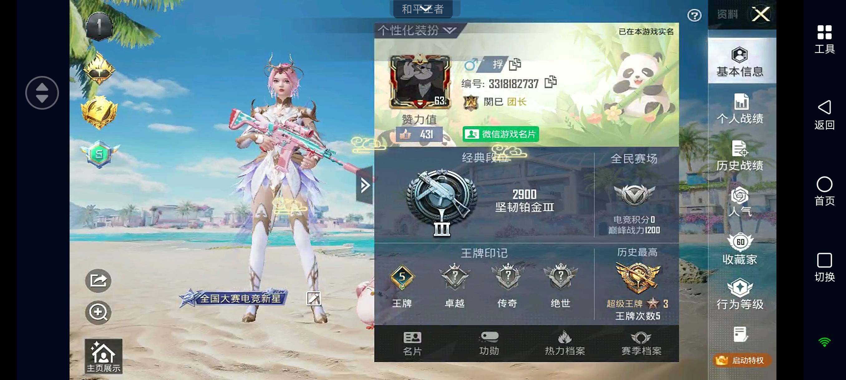 HPHJJ3283746和平精英账号详情图16
