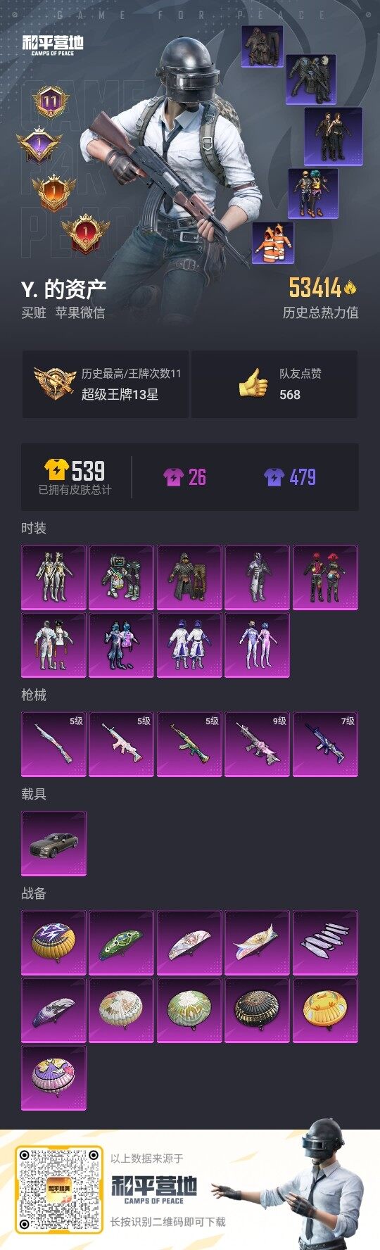 HPLE3284022和平精英账号详情图2