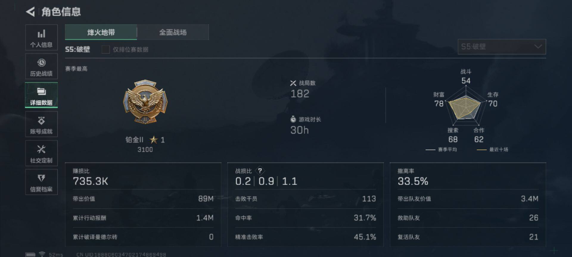 SJZEY310612三角洲行动账号详情图2 SJZEY310612三角洲行动账号详情图2