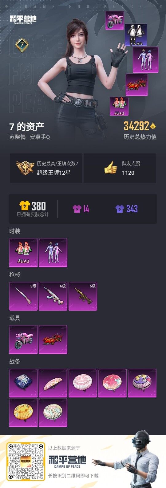 HPLE3284172和平精英账号详情图2