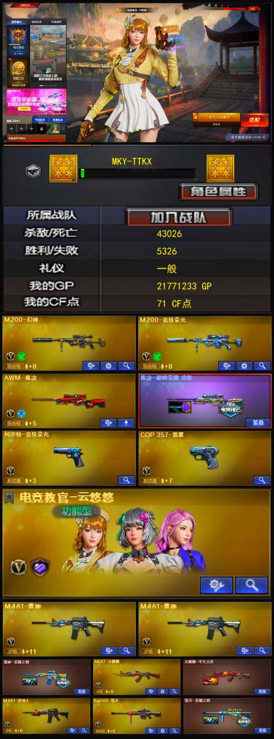 CFLX320349穿越火线账号详情图3 CFLX320349穿越火线账号详情图3