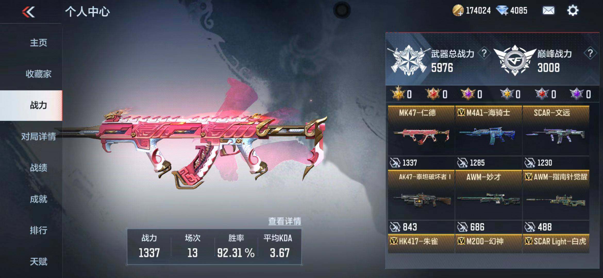 CFMEY340177枪战王者账号详情图3 CFMEY340177枪战王者账号详情图3