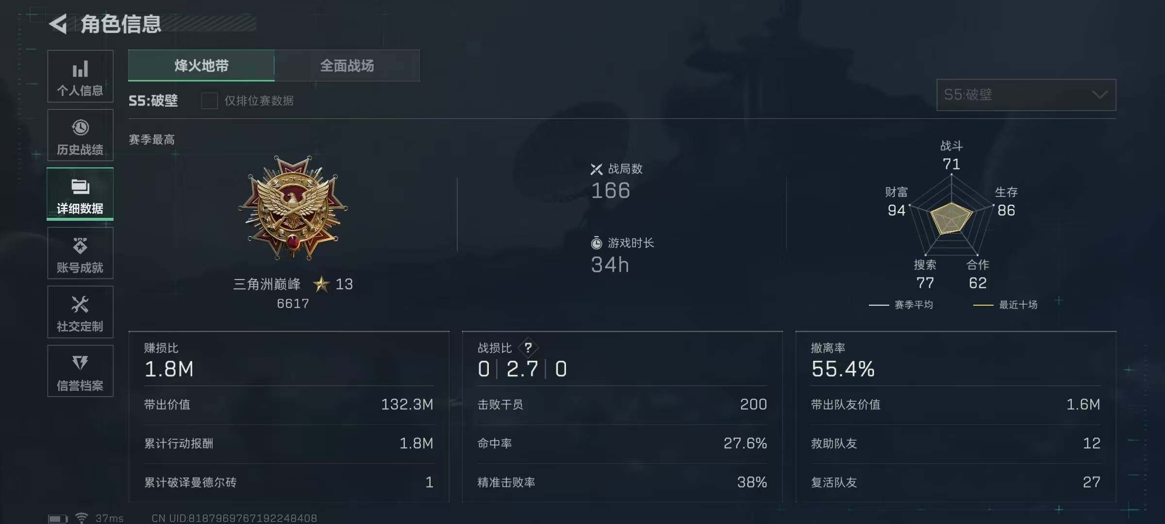 SJZQM328087三角洲行动账号详情图8