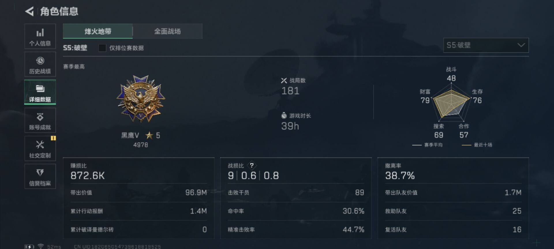 SJZEY311263三角洲行动账号详情图2 SJZEY311263三角洲行动账号详情图2