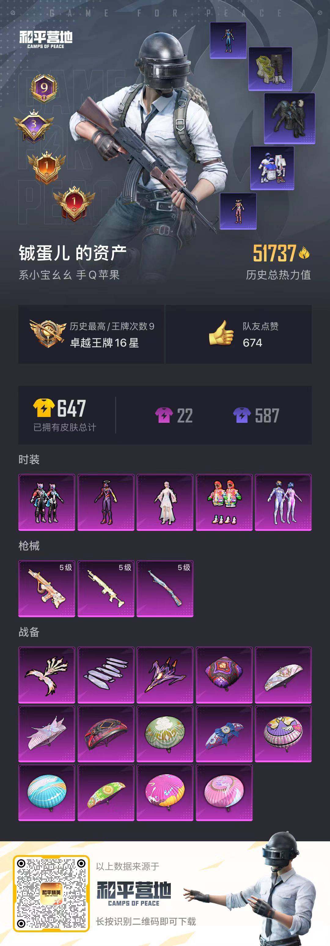 HPLFY3286039和平精英账号详情图9