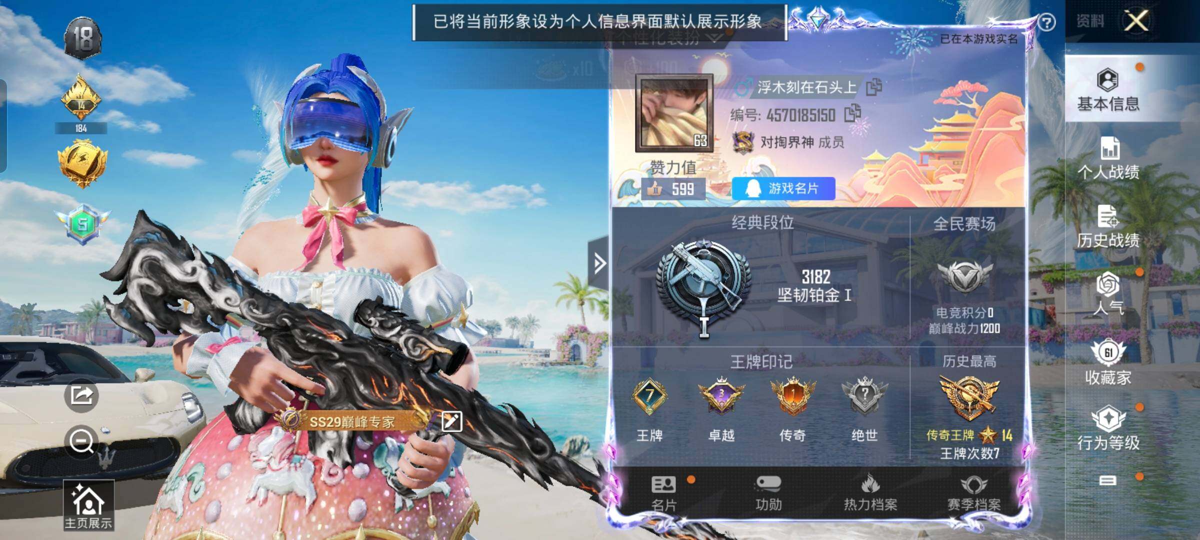 HPYXS3289585和平精英账号详情图2 HPYXS3289585和平精英账号详情图2